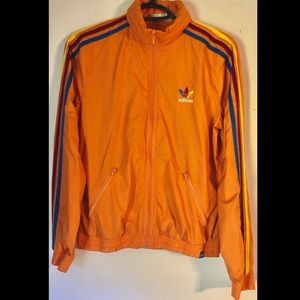 Orange Adidas zip up
